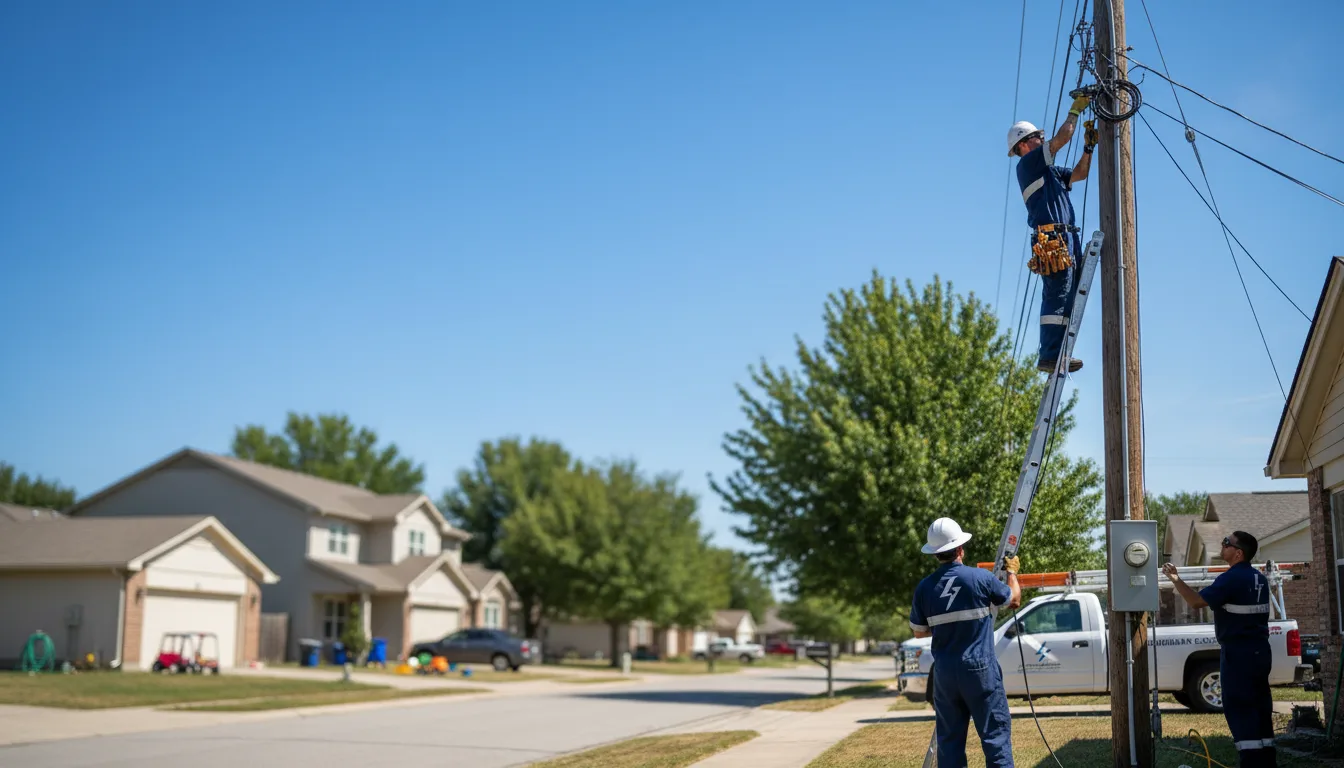 Residential electrician providing installation services in Savanna, OK
